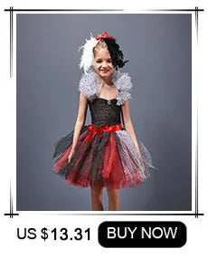 Jack Skellington Halloween Costume Baby Girl Nightmare Before Christmas Clothing Kids Cosplay Carnival Party Fancy Tutu Dress