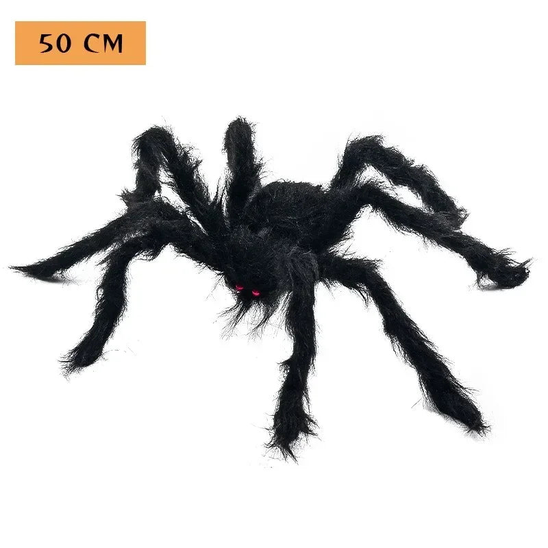 30-200cm Halloween Big Spider Halloween Decoration Horror Giant Black Spider Outdoor Halloween Props Simulated Spider toys