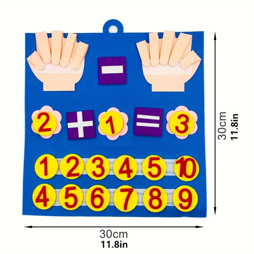 Kid Montessori Felt Finger Numbers Math Toys Children Counting Early Learning Educational Board For Toddler Teaching Aid