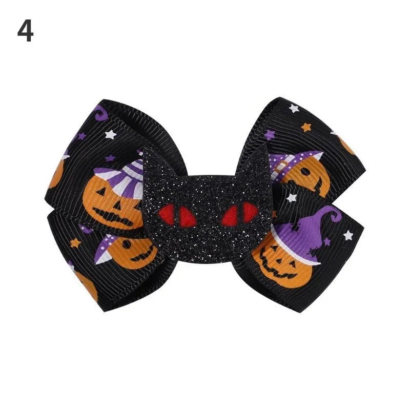 Halloween Cartoon Spider Pumpkin Hair Clip Black Cat Skull Hair Accessories For Girls Day Dress Up Party Decor Gifts
