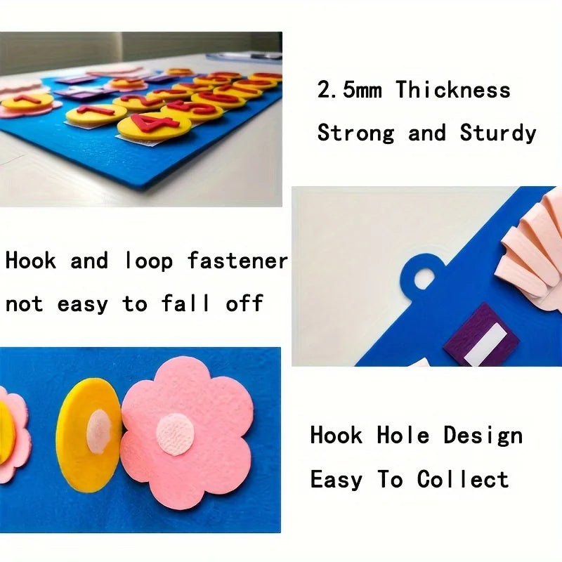 Kid Montessori Felt Finger Numbers Math Toys Children Counting Early Learning Educational Board For Toddler Teaching Aid