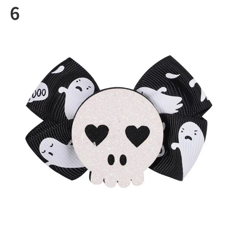 Halloween Cartoon Spider Pumpkin Hair Clip Black Cat Skull Hair Accessories For Girls Day Dress Up Party Decor Gifts