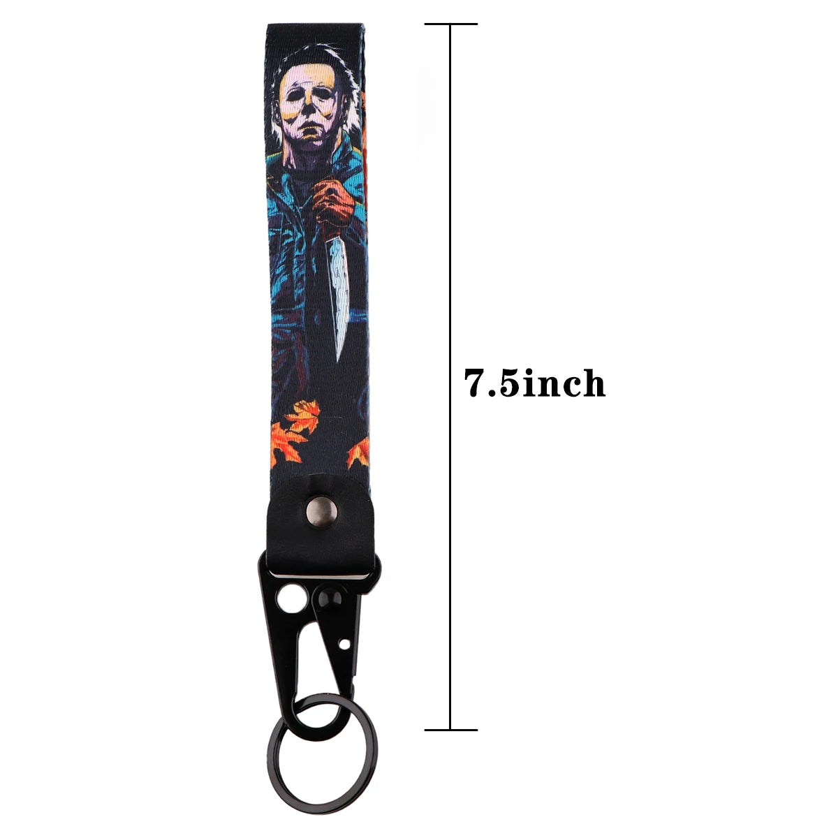 Horror Movie Car Keychain Key Tag Lanyard Motorcycle Keyring Key Holder Fashion Jewelry Accessories Halloween Gift