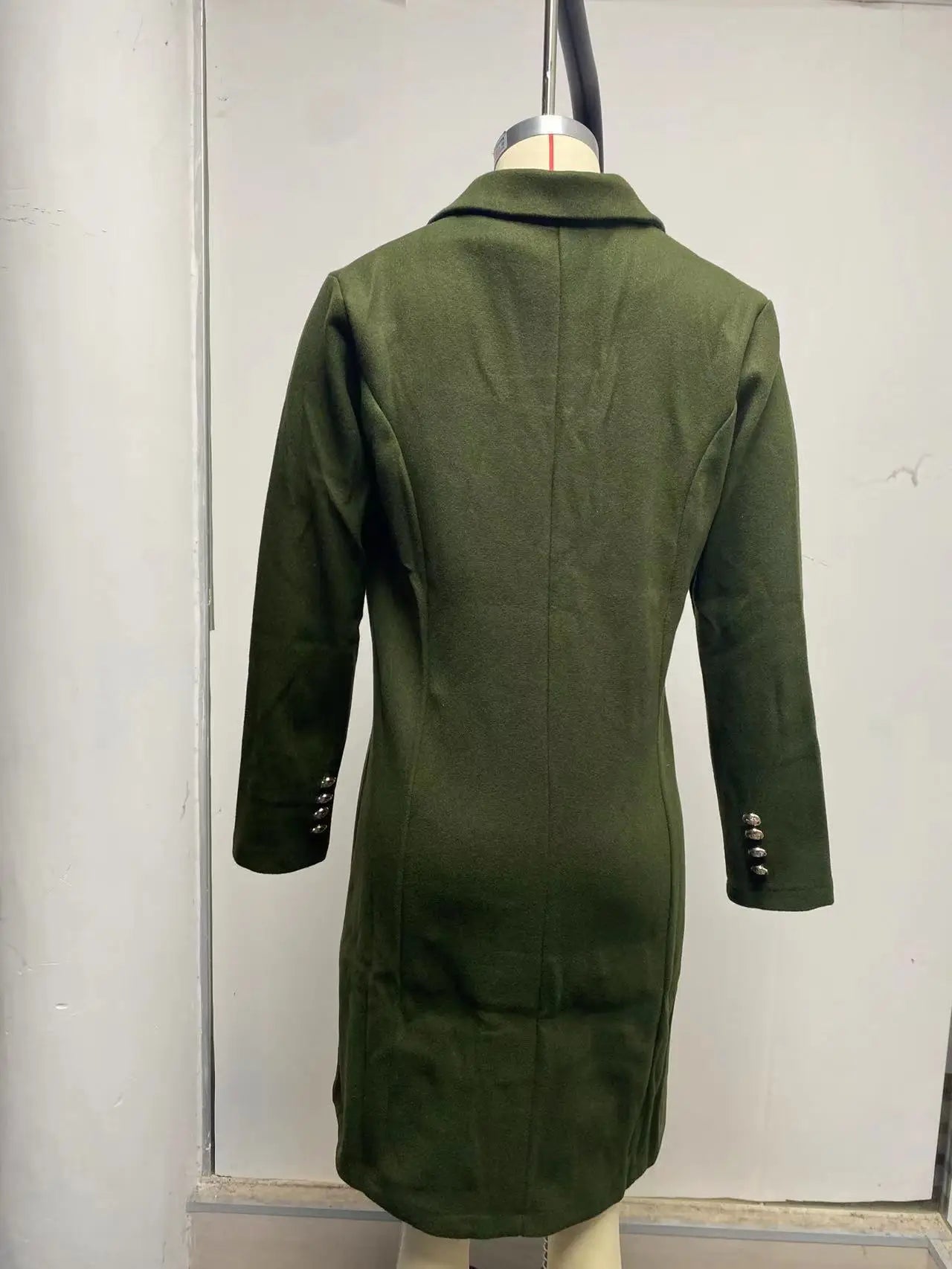 Autumn and Winter Women's Wear Versatile New Europe and America Autumn and Winter Long sleeved Double breasted Woolen Coat Coat