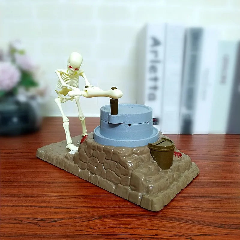 Skeleton Ghost Halloween Birthday Gift, Children's Music Light Skull Novelty Piggy Bank, Coin Cash Money Saving Box for Adults