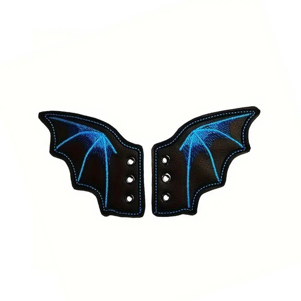 1Pair Angel Wing Shape Girls Boot Skate Shoes DIY Decorations Sneaker Clothing Shoelaces Decoration Punk Emo Style Halloween