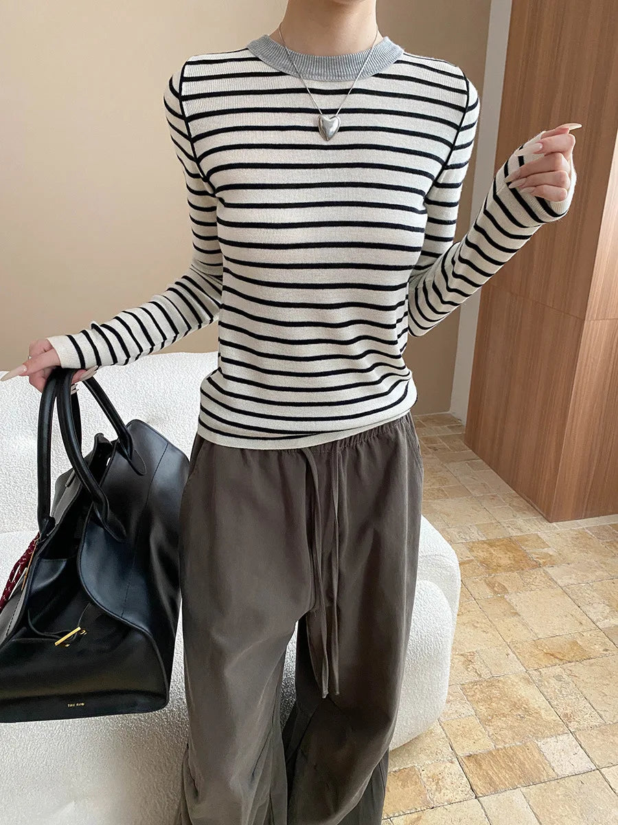 Autumn color palette design, contrasting colors, front shoulder streamlined, slim fit, slimming effect, base knit sweater