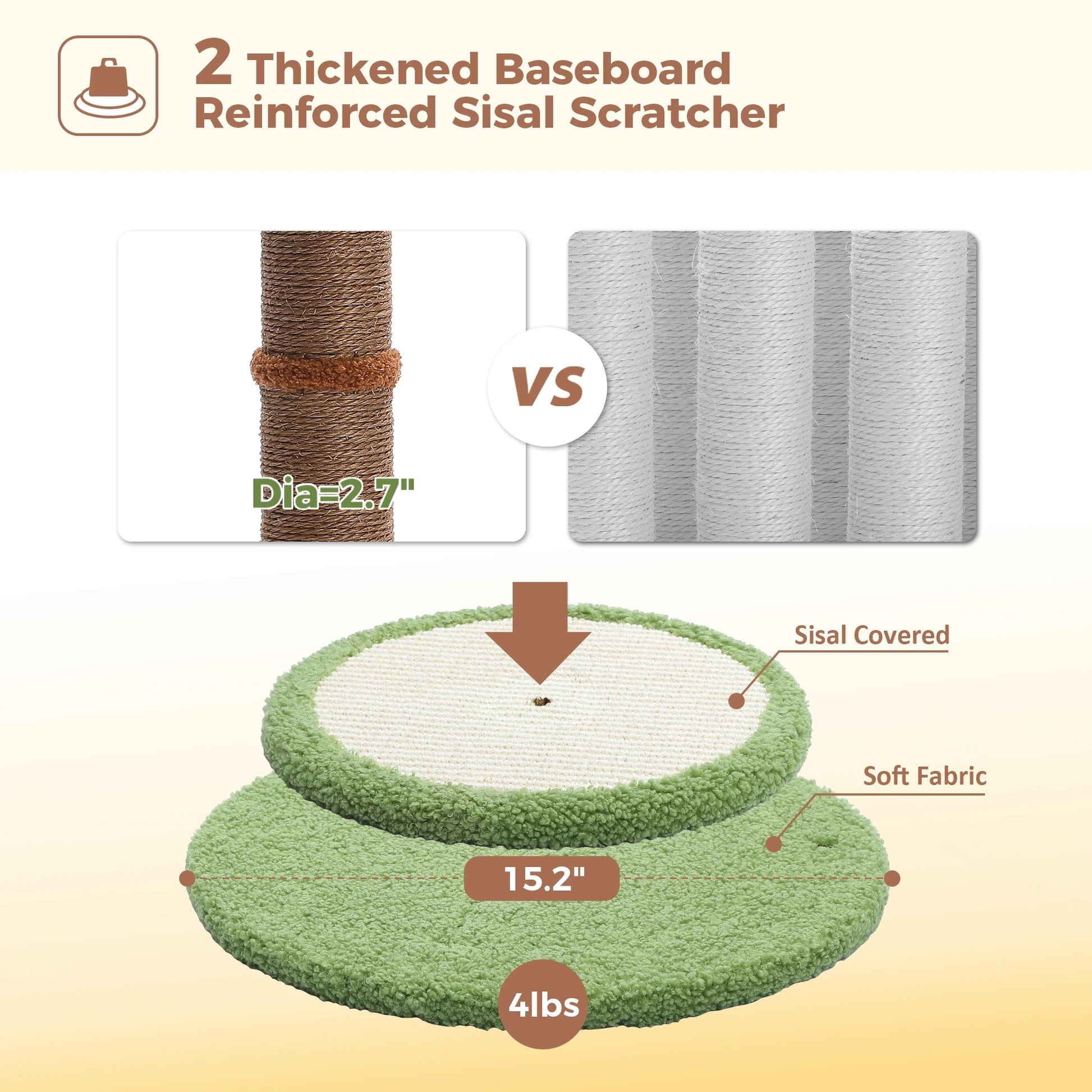 Cat Scratching Post with Spring Ball, Tall Cat Scratcher for Indoor Cats, Sisal Cat Scratch Post with Hanging Ball, Kitten Toys