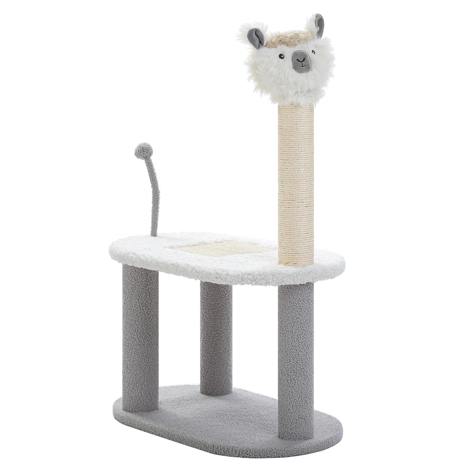 Cat Scratching Post with Spring Ball, Tall Cat Scratcher for Indoor Cats, Sisal Cat Scratch Post with Hanging Ball, Kitten Toys