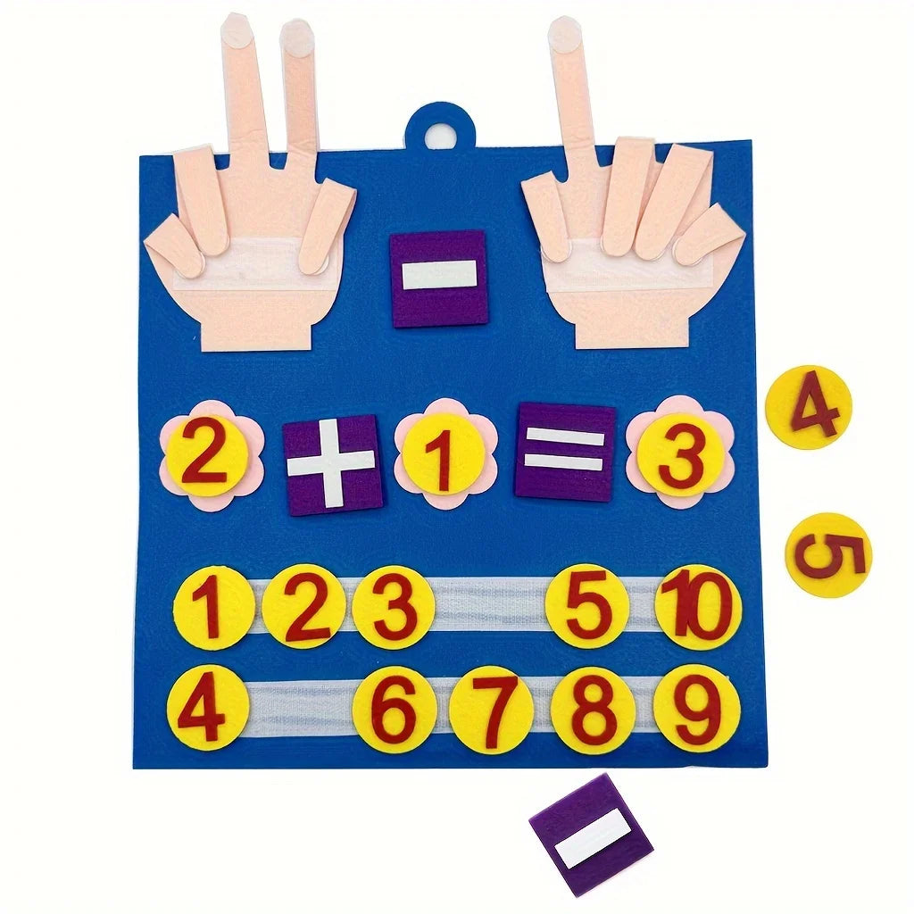 Kid Montessori Felt Finger Numbers Math Toys Children Counting Early Learning Educational Board For Toddler Teaching Aid
