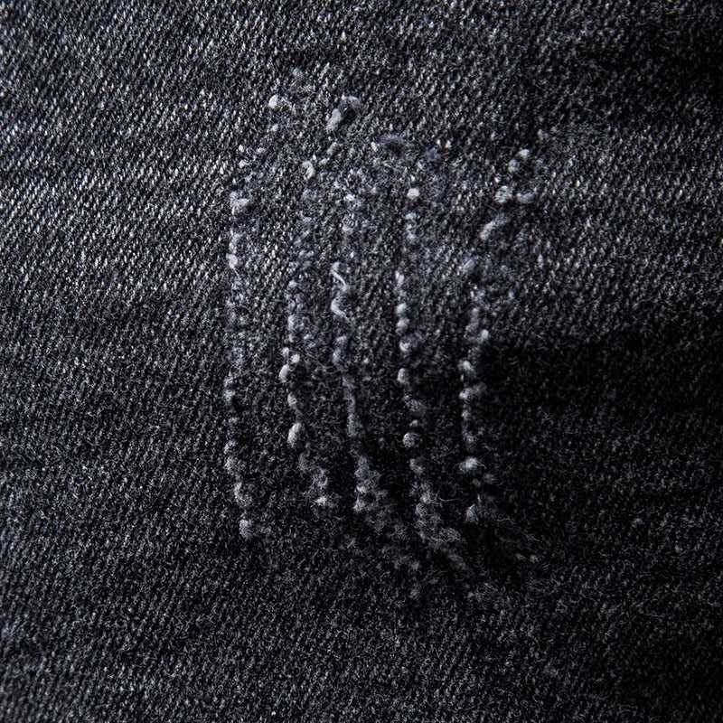 Jean jacket men's autumn and winter 2023 new fashion cool retro fashion slim stand collar motorcyclejacket