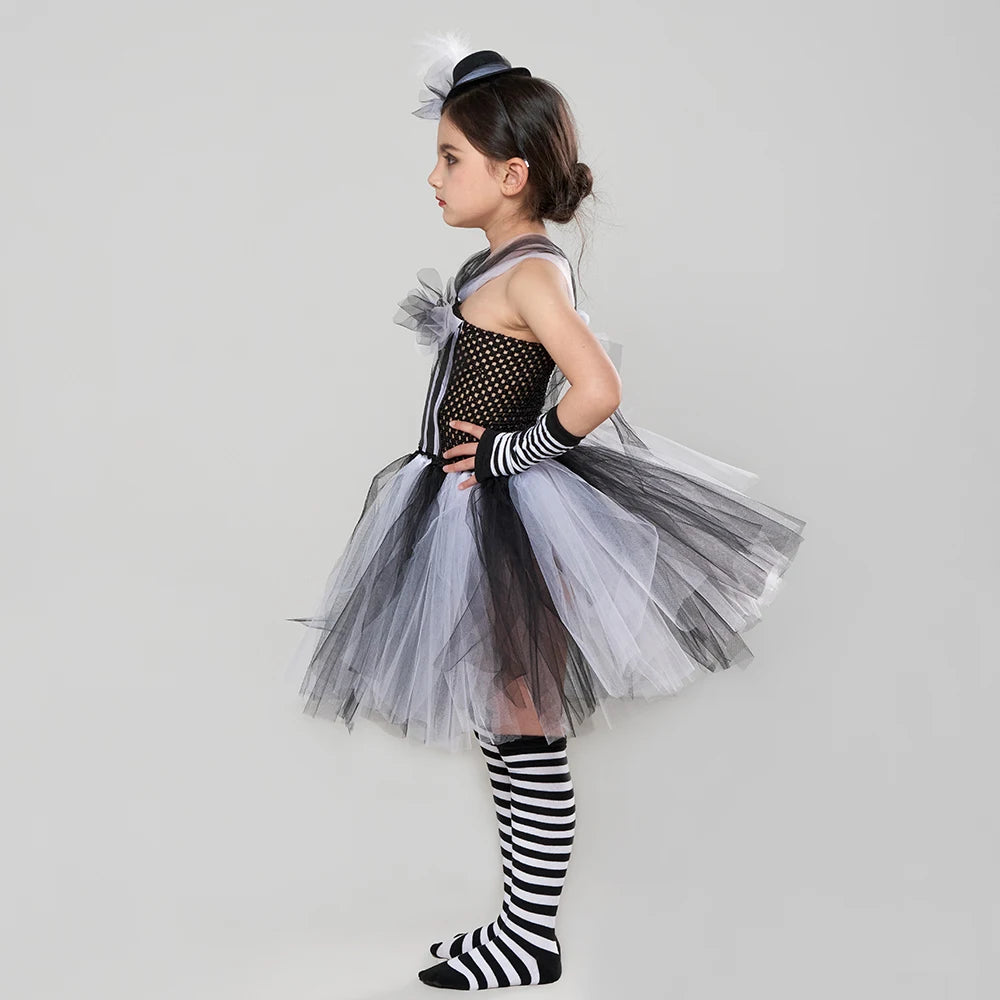 Jack Skellington Halloween Costume Baby Girl Nightmare Before Christmas Clothing Kids Cosplay Carnival Party Fancy Tutu Dress