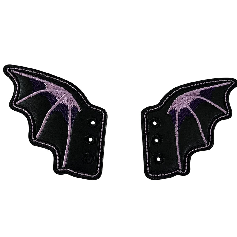 1Pair Angel Wing Shape Girls Boot Skate Shoes DIY Decorations Sneaker Clothing Shoelaces Decoration Punk Emo Style Halloween