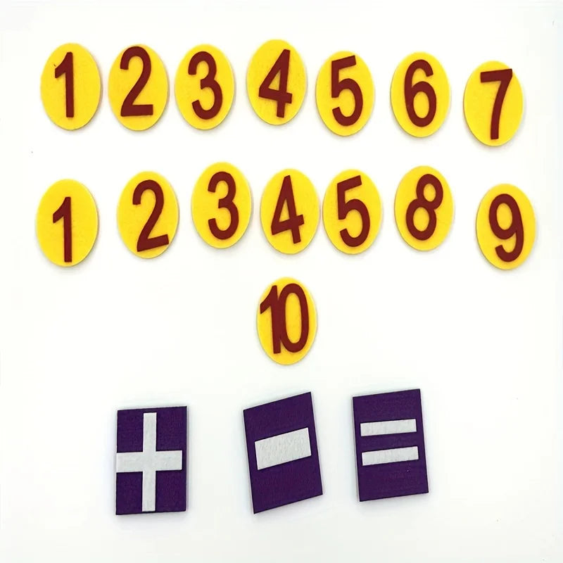 Kid Montessori Felt Finger Numbers Math Toys Children Counting Early Learning Educational Board For Toddler Teaching Aid