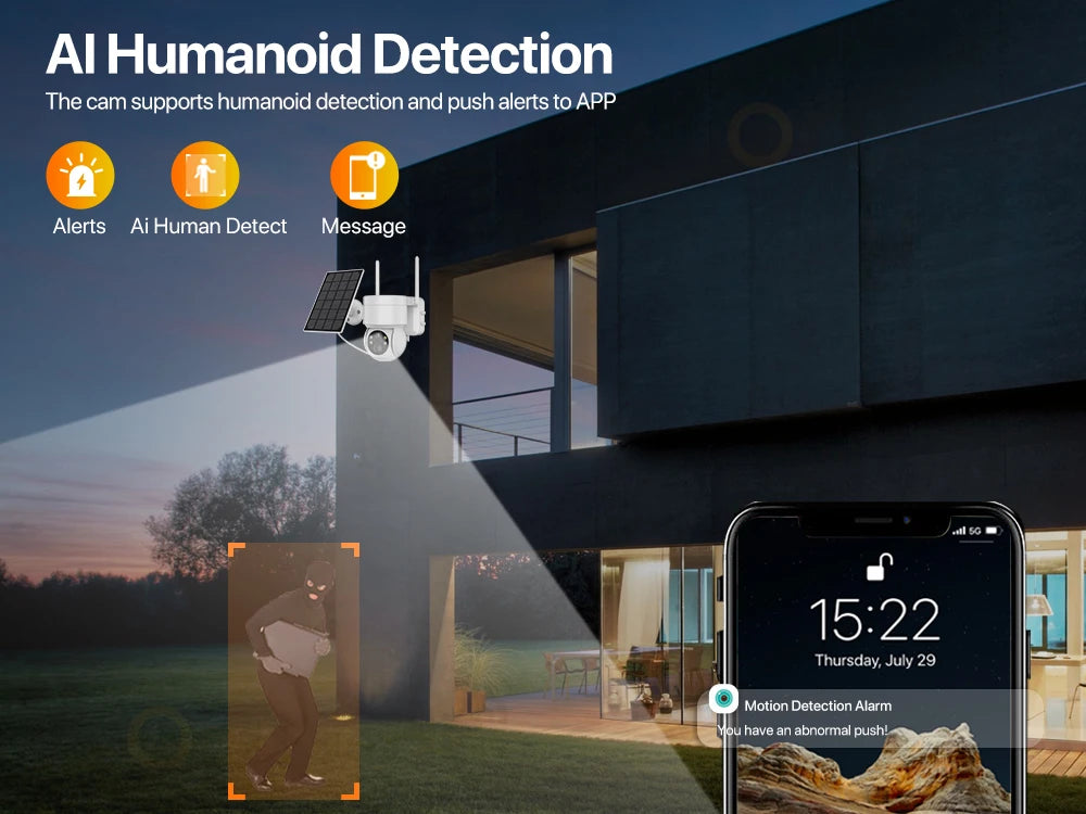 Built-in Battery WiFi PTZ 4MP Outdoor Wireless Solar IP Camera 10X Zoom 1080P Video Surveillance Camera Long Time Standby iCSee