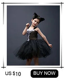 Jack Skellington Halloween Costume Baby Girl Nightmare Before Christmas Clothing Kids Cosplay Carnival Party Fancy Tutu Dress