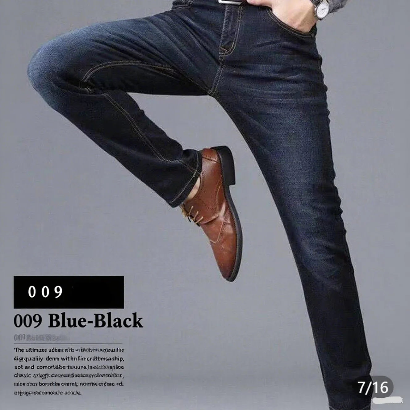 JEAN2025 Autumn/Winter new men's casual pants, high-quality business formal sportswear jeans, straight-leg stretch long pants