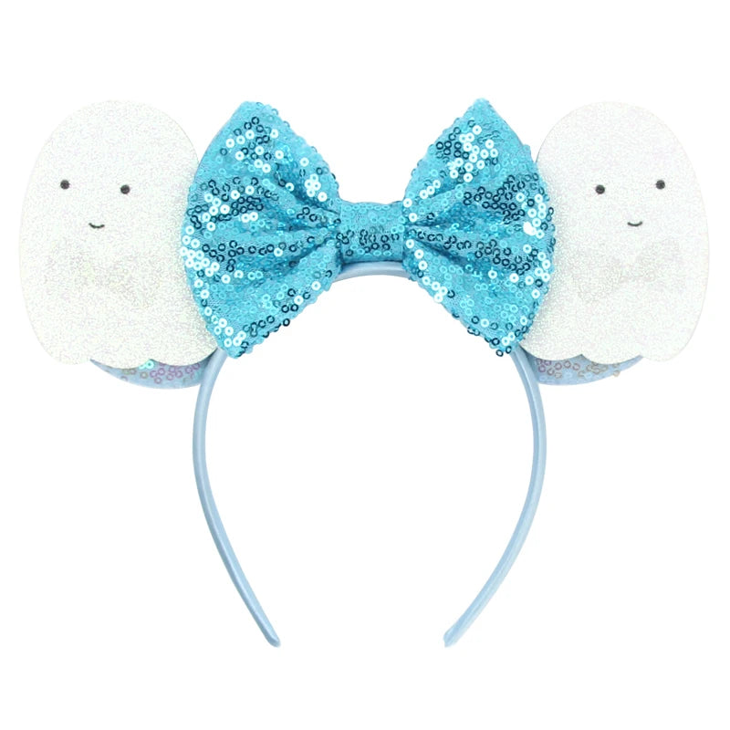 2025 Pirate Mickey Mouse Headband Bat Pumpkin Sequin Bow Halloween Disney Ears Hairband Festival Party Cosplay Hair Accessories