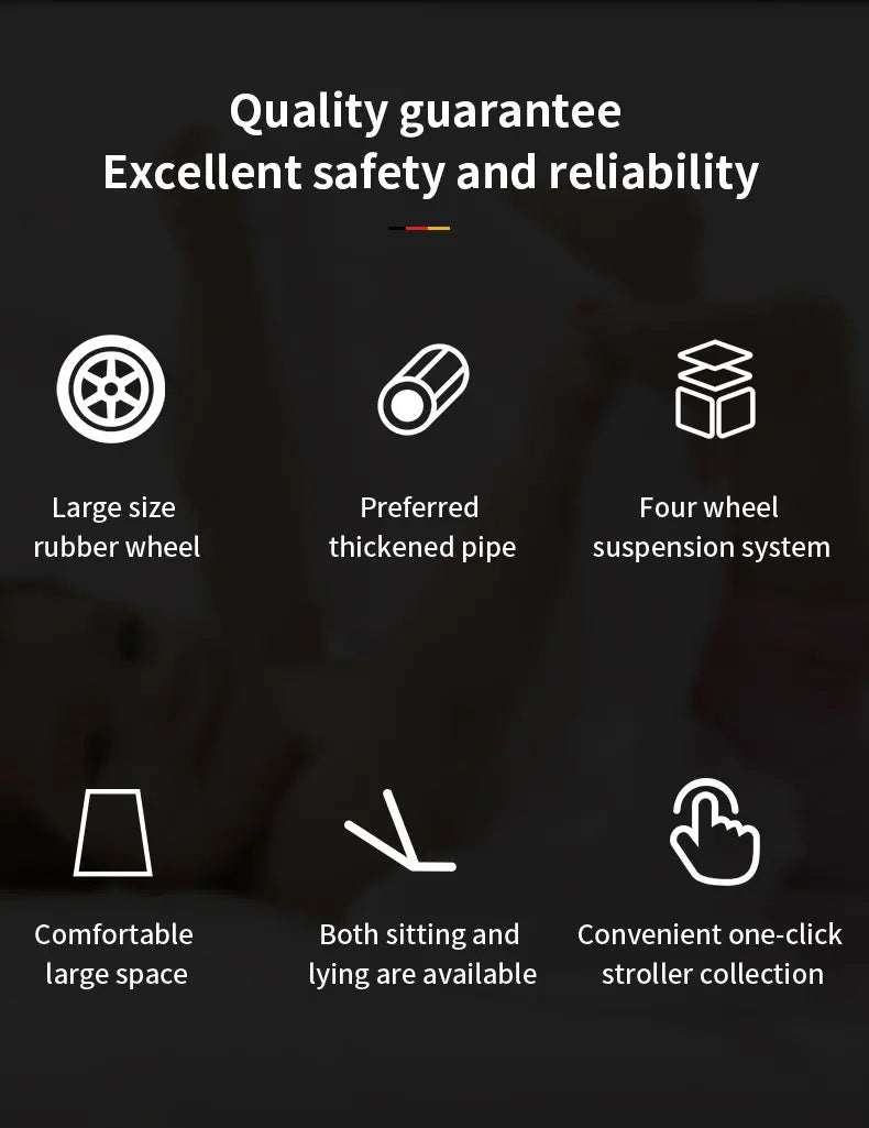 New Luxury Baby Stroller 3 in 1 Portable Travel Baby Carriage Fold Pram High Landscape Aluminum Frame Newborn Infant Stroller