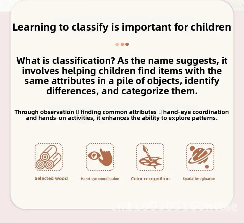 Montessori Wooden Early Education Toys for Babies 0-3 Years Rainbow Color Shape Matching Building Blocks for Intellectual