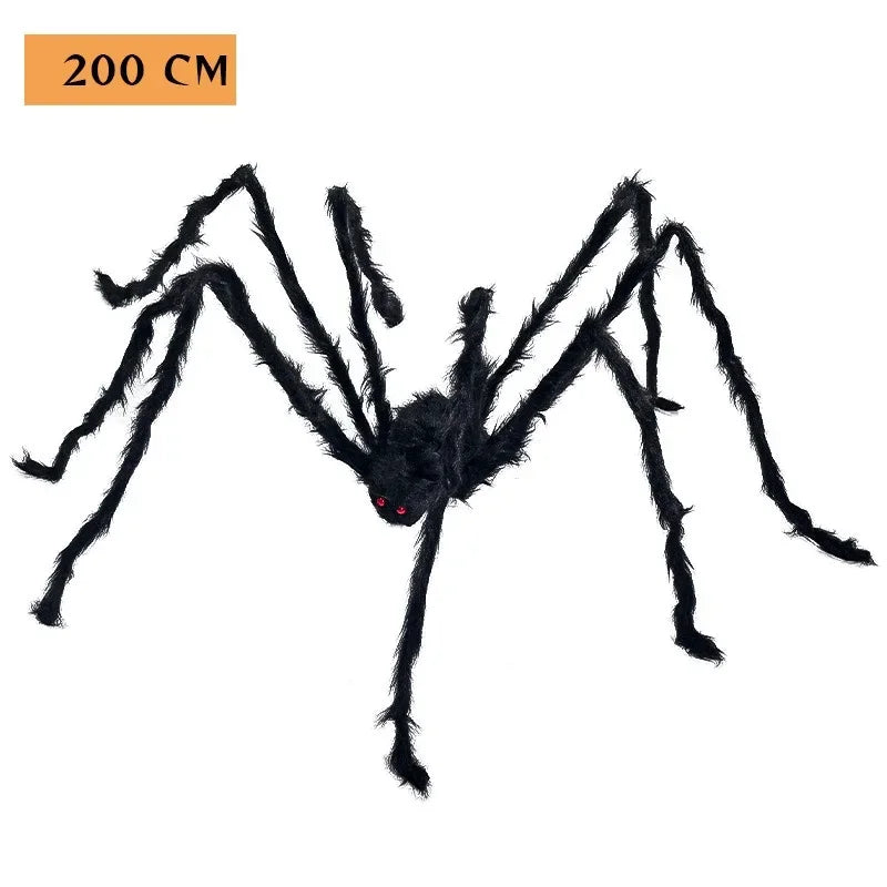 30-200cm Halloween Big Spider Halloween Decoration Horror Giant Black Spider Outdoor Halloween Props Simulated Spider toys