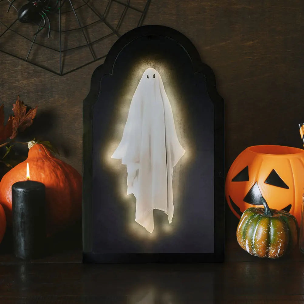 Halloween Ghost Mirror Night Light Halloween Spooky Mirror Halloween Haunted Mirror for Halloween Decor