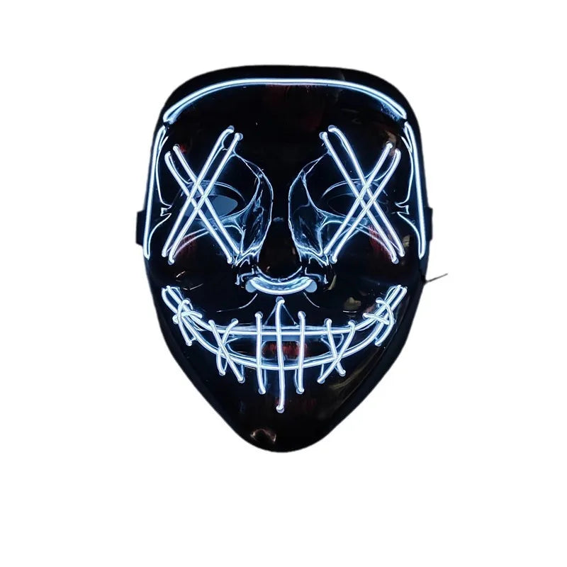 Halloween Neon Led Purge Mask Masque Masquerade Party Masks Light Grow in the Dark Horror Mask Glowing Masker