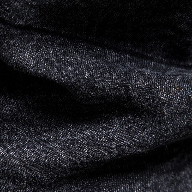 Jean jacket men's autumn and winter 2023 new fashion cool retro fashion slim stand collar motorcyclejacket