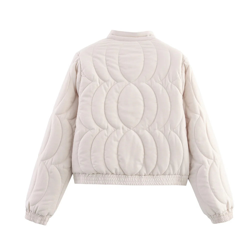 Autumn new women's clothing fashion, personality, versatile, casual positioning, quilted cotton embroidered cotton coat jacket