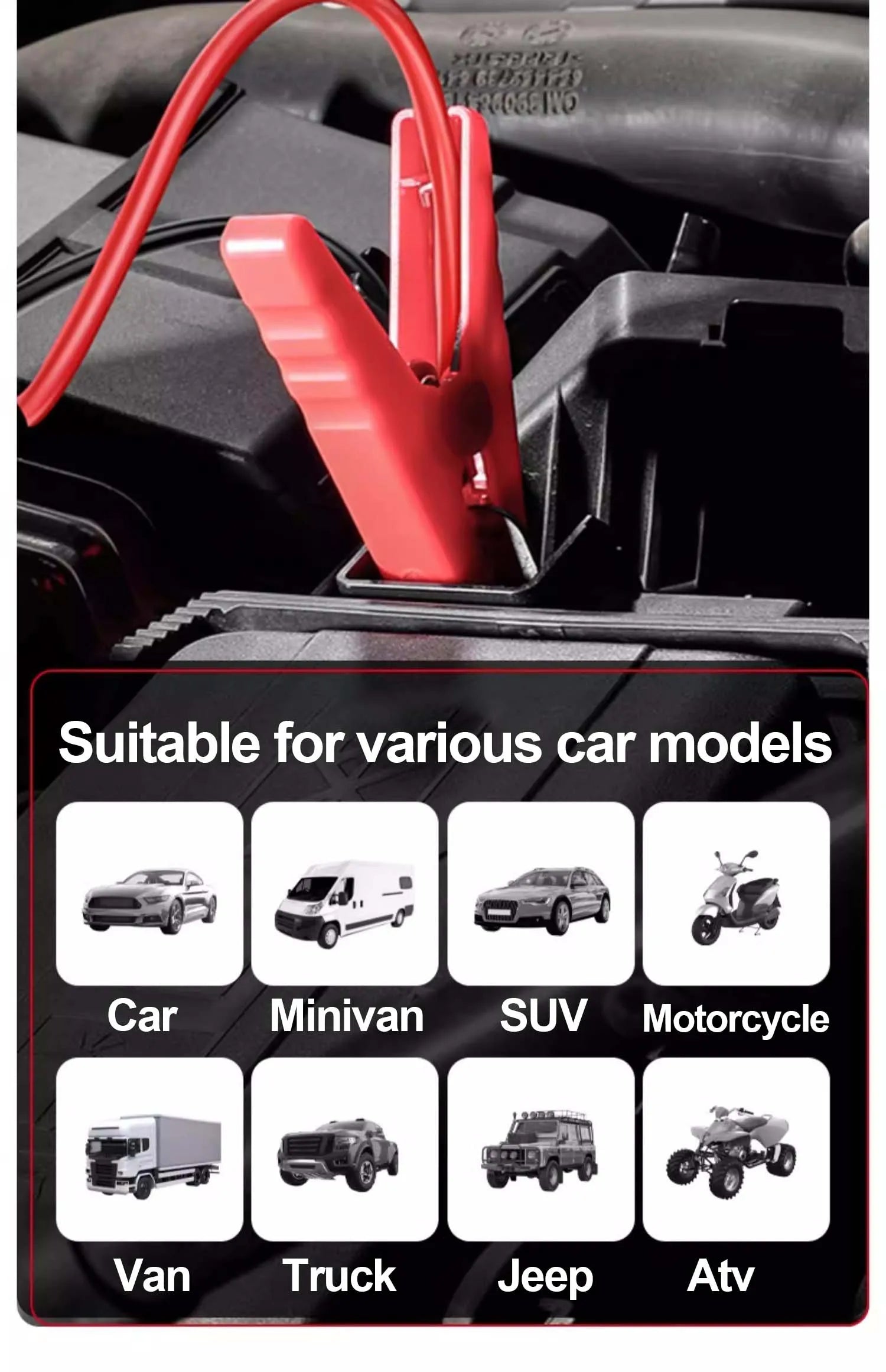 GKFLY 4000A Car Jump Starter Portable Power Bank 2000A Car Battery Booster 12V Auxiliary Starting Device for Diesel Gasoline