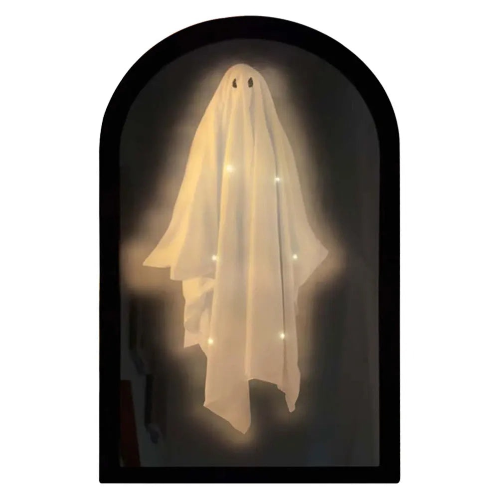 Halloween Ghost Mirror Night Light Halloween Spooky Mirror Halloween Haunted Mirror for Halloween Decor