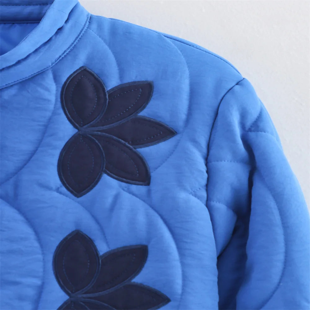 Autumn new women's clothing fashion, personality, versatile, casual positioning, quilted cotton embroidered cotton coat jacket