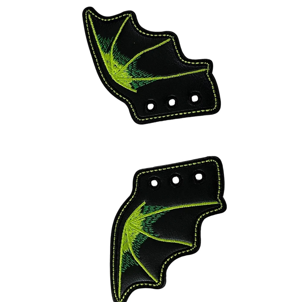 1Pair Angel Wing Shape Girls Boot Skate Shoes DIY Decorations Sneaker Clothing Shoelaces Decoration Punk Emo Style Halloween