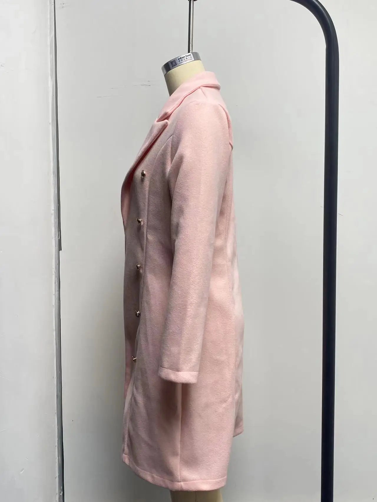 Autumn and Winter Women's Wear Versatile New Europe and America Autumn and Winter Long sleeved Double breasted Woolen Coat Coat