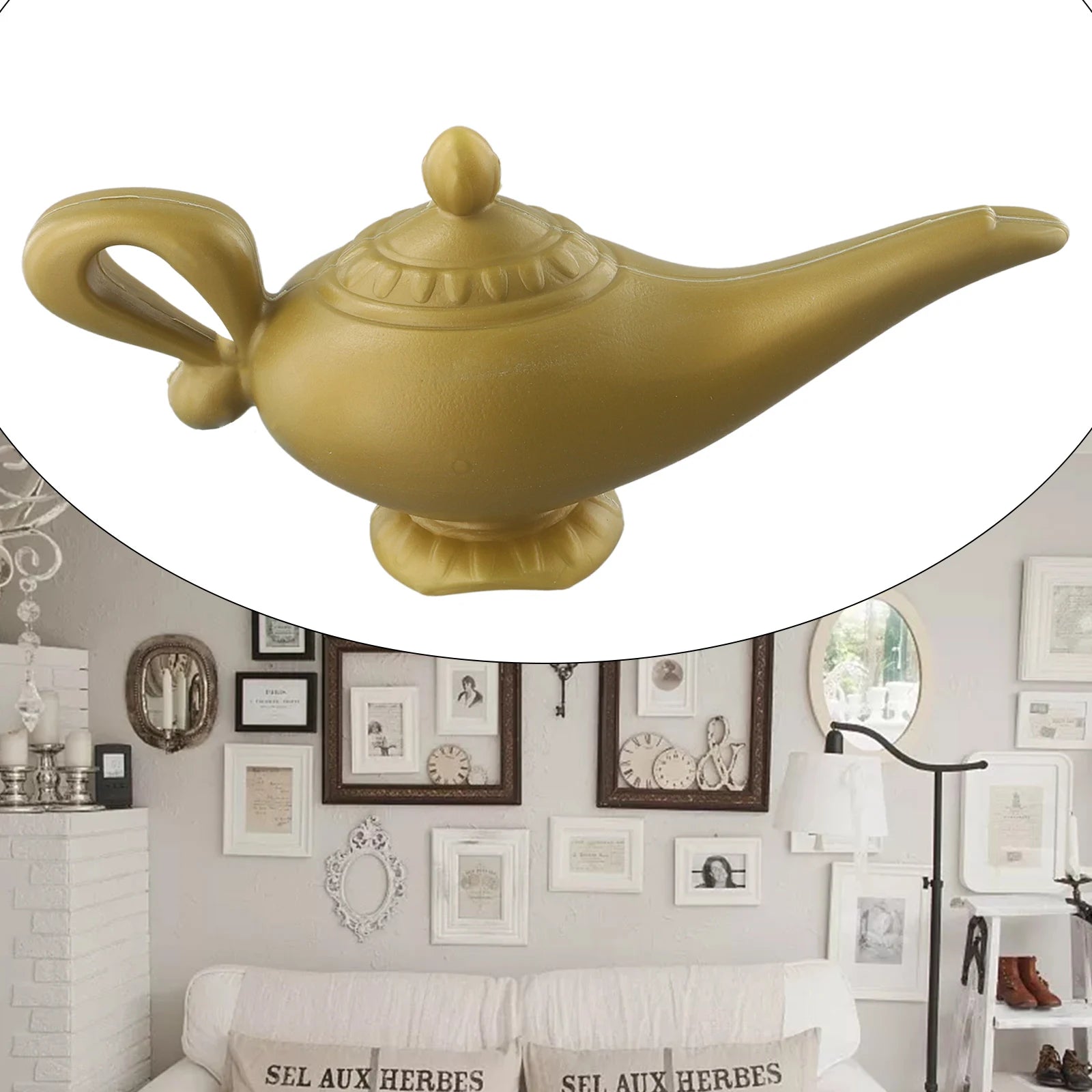 Cartoon Movie Aladdin Lamp Halloween Decoration Cosplay Costume Party Favors Fancy Dress Props Hot Home Party Ornaments Figurine