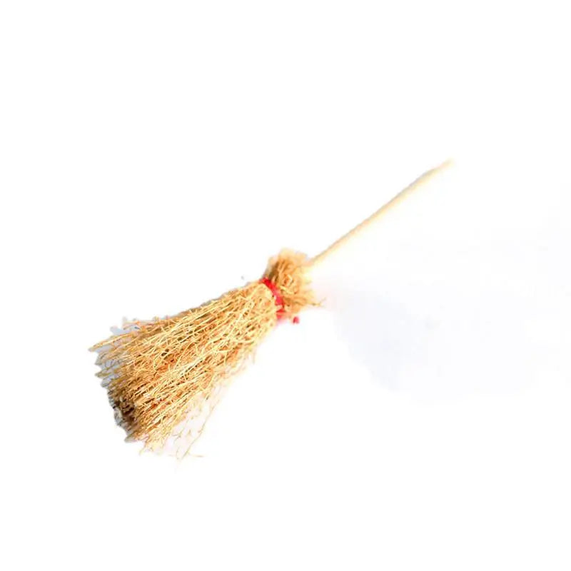 1/3/6pcs Mini Broom Witch Straw Brooms DIY Hanging Ornaments for Halloween Party Decoration Costume Props Dollhouse Accessories