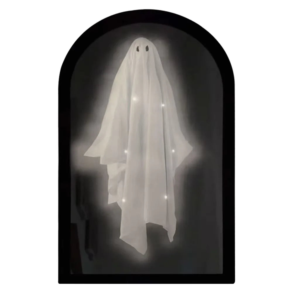 Halloween Ghost Mirror Night Light Halloween Spooky Mirror Halloween Haunted Mirror for Halloween Decor