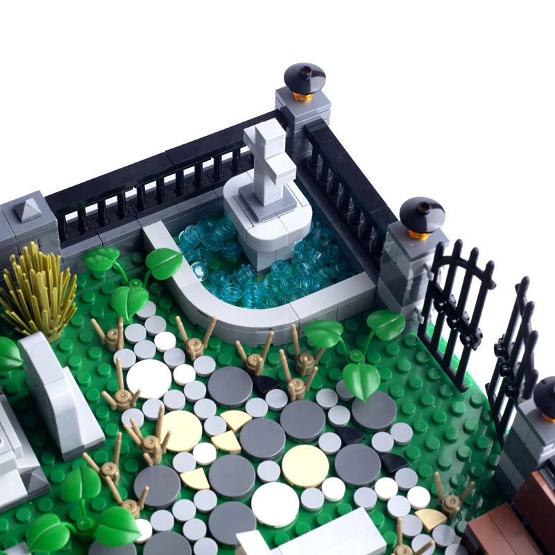City Halloween Cemetery Scene Skeleton Soldier Figures Building Blocks Zombie Grave Ghost Plant Pumpkin MOC Bricks Kids Toy Gift