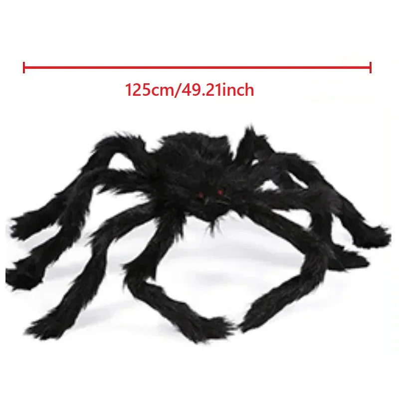 30-200cm Halloween Big Spider Halloween Decoration Horror Giant Black Spider Outdoor Halloween Props Simulated Spider toys