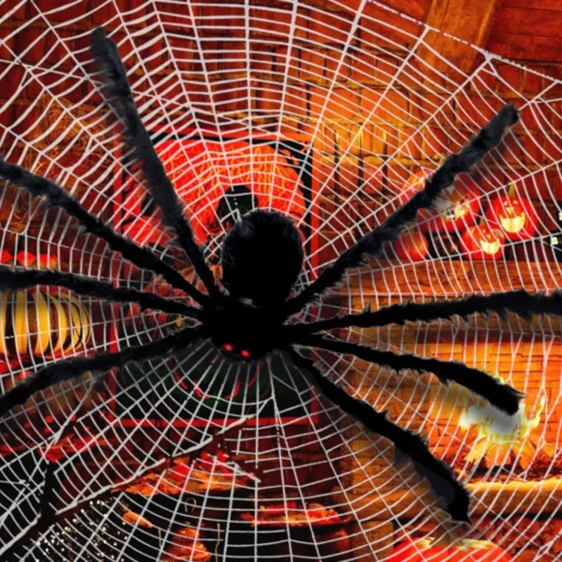 30-200cm Halloween Big Spider Halloween Decoration Horror Giant Black Spider Outdoor Halloween Props Simulated Spider toys