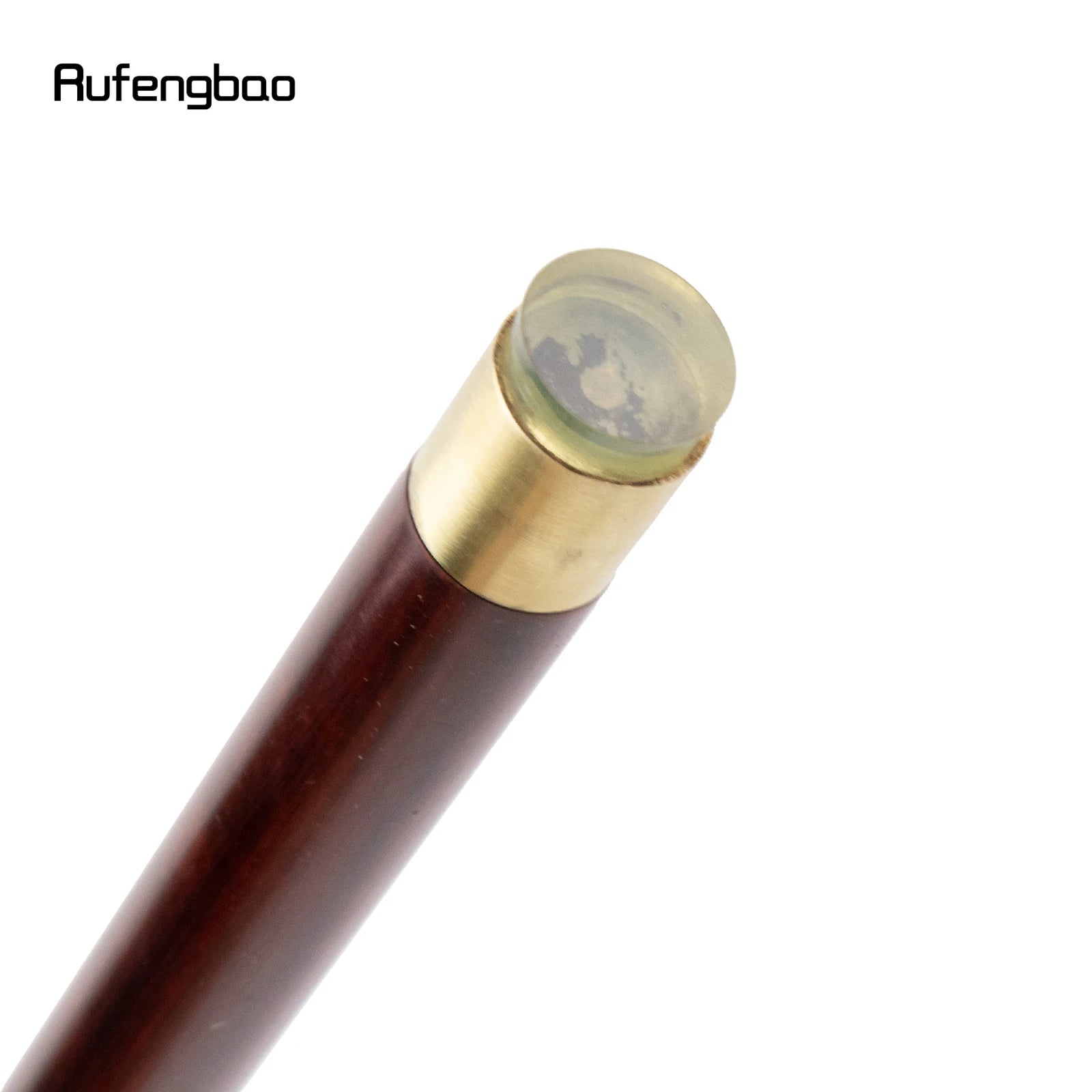 Brown Cicada Bamboo Wooden Single Joint Fashion Walking Stick Decorative Cospaly Cane Halloween Mace Crutch  Wand Crosier 100cm