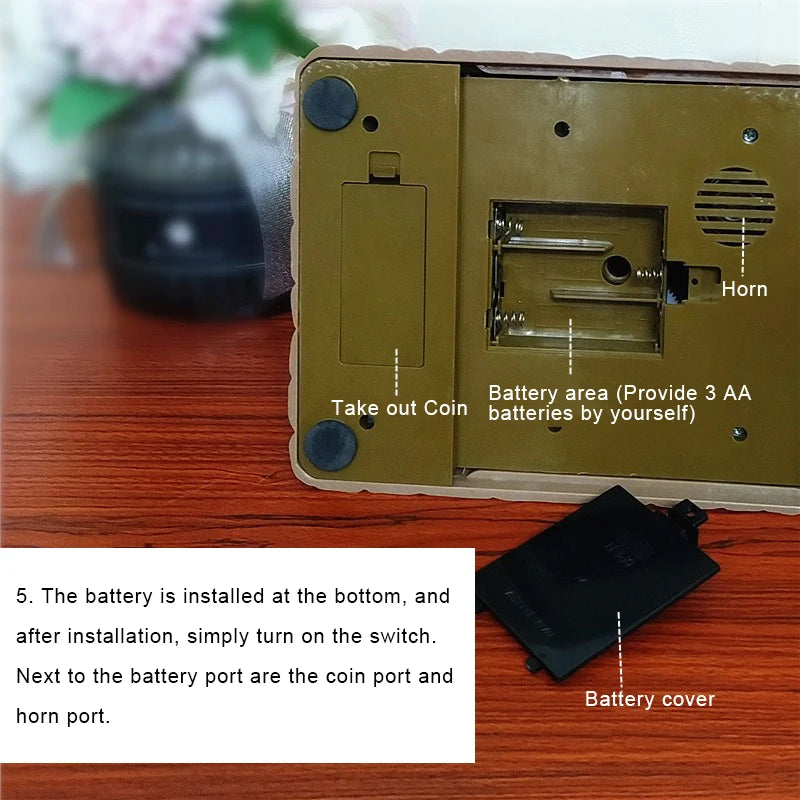 Skeleton Ghost Halloween Birthday Gift, Children's Music Light Skull Novelty Piggy Bank, Coin Cash Money Saving Box for Adults