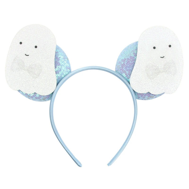 2025 Pirate Mickey Mouse Headband Bat Pumpkin Sequin Bow Halloween Disney Ears Hairband Festival Party Cosplay Hair Accessories
