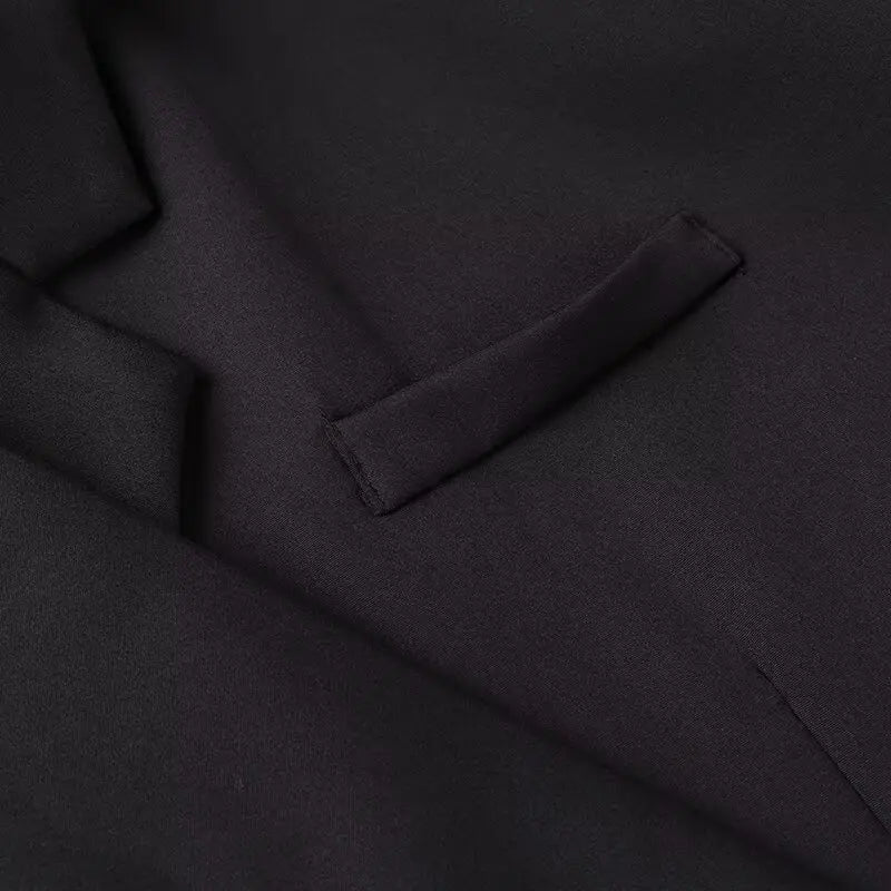 Autumn new women's clothing style fashionable and versatile solid color long sleeved loose fit suit jacket