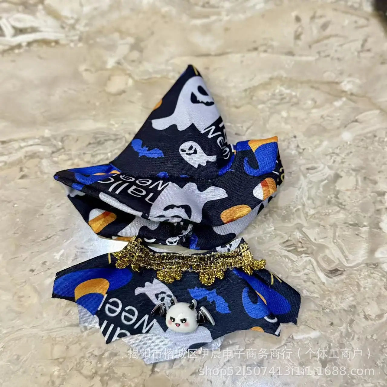 For 17cm Labubu V3 Doll Clothes Halloween Clothes Set Cute Pumpkin Dress with Hat Outfit Accessories Labubu Ropa