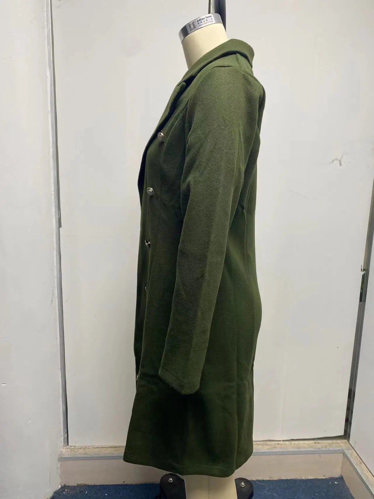 Autumn and Winter Women's Wear Versatile New Europe and America Autumn and Winter Long sleeved Double breasted Woolen Coat Coat