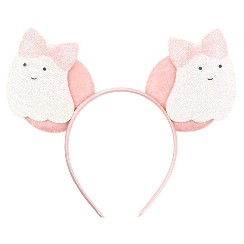 2025 Pirate Mickey Mouse Headband Bat Pumpkin Sequin Bow Halloween Disney Ears Hairband Festival Party Cosplay Hair Accessories
