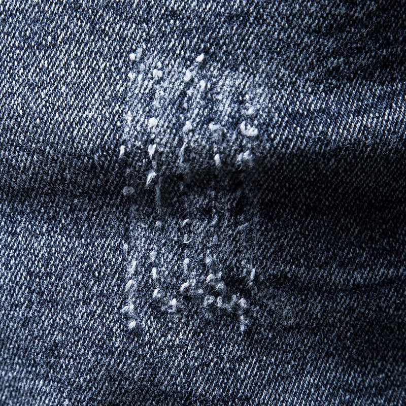 Jean jacket men's autumn and winter 2023 new fashion cool retro fashion slim stand collar motorcyclejacket