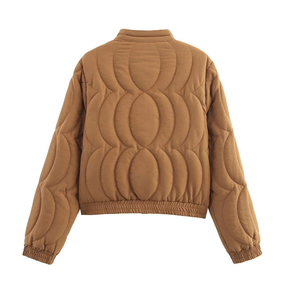 Autumn new women's clothing fashion, personality, versatile, casual positioning, quilted cotton embroidered cotton coat jacket