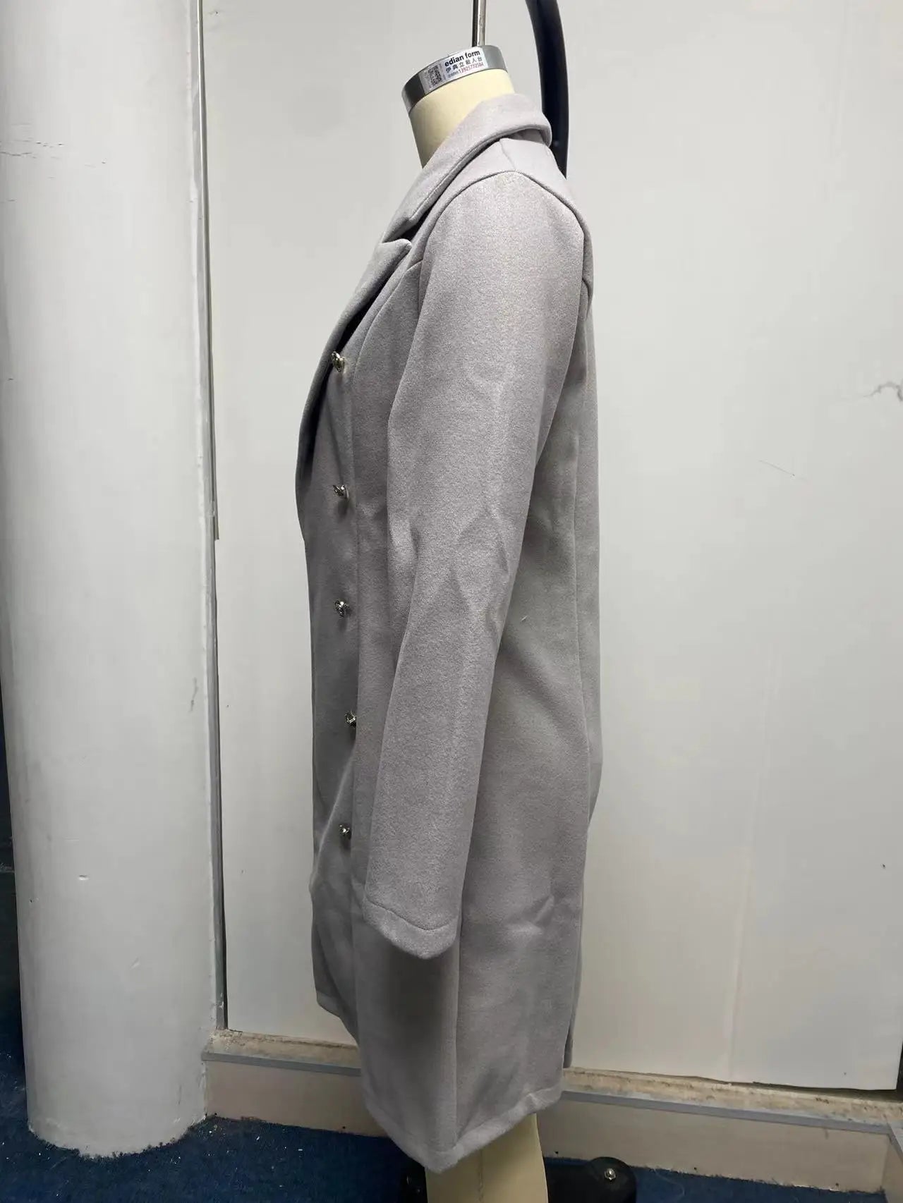 Autumn and Winter Women's Wear Versatile New Europe and America Autumn and Winter Long sleeved Double breasted Woolen Coat Coat